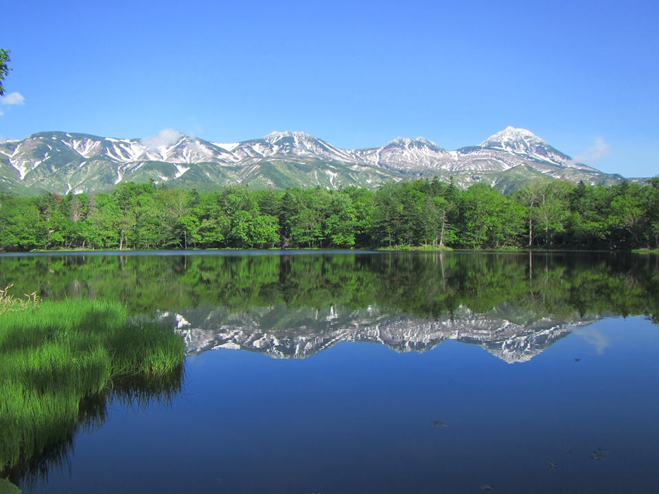 知床五湖からの眺める知床連山