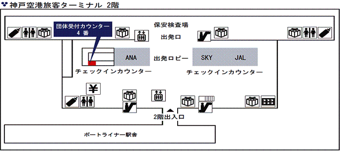 神戸空港スカイマークカウンター